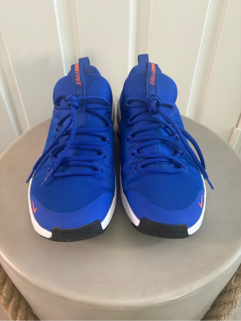 Nike | Free Metcon 6 training shoes Blue w/ orange accents | 9.5 | Like New - Picture 3 of 7